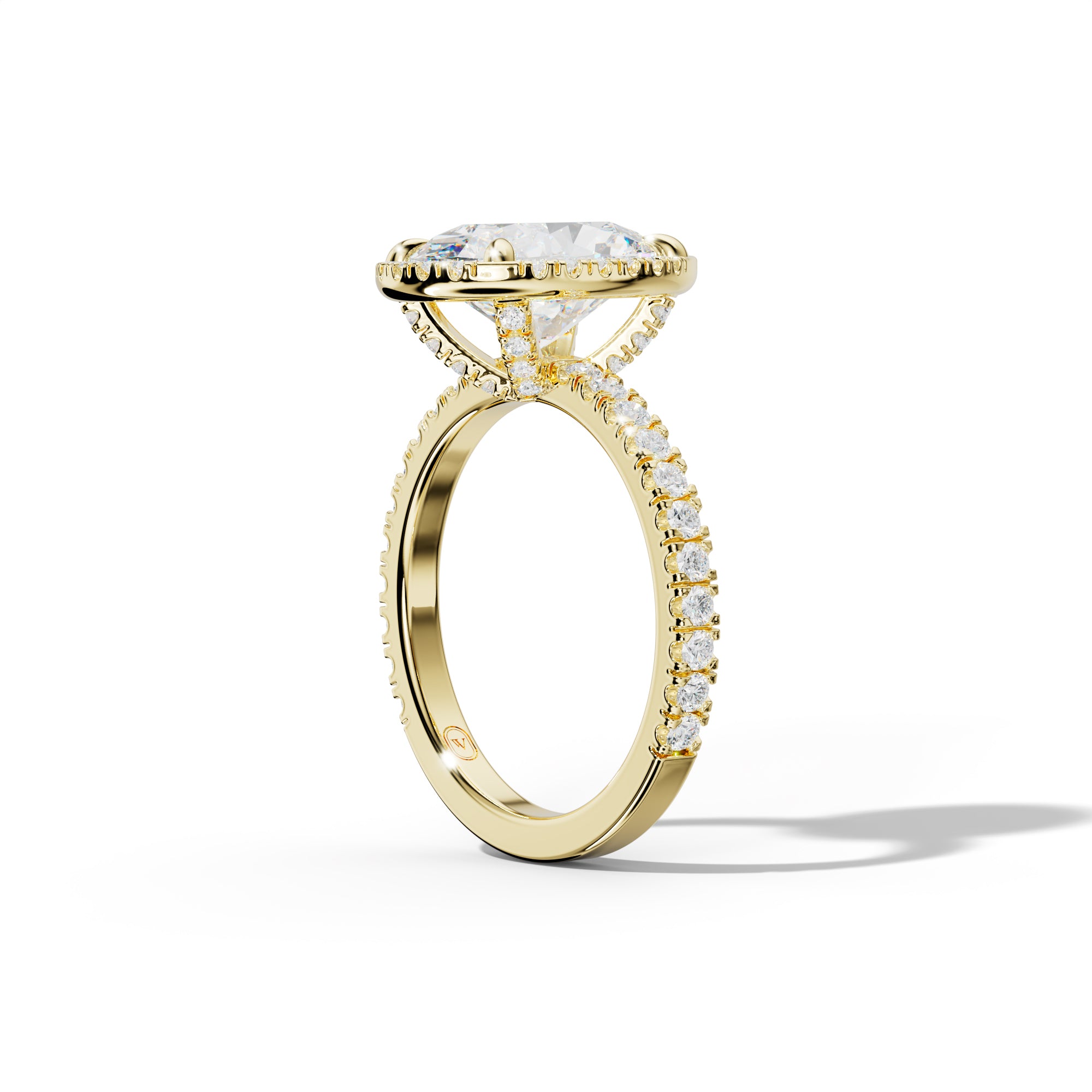 Violet Oval Diamond Engagement Ring